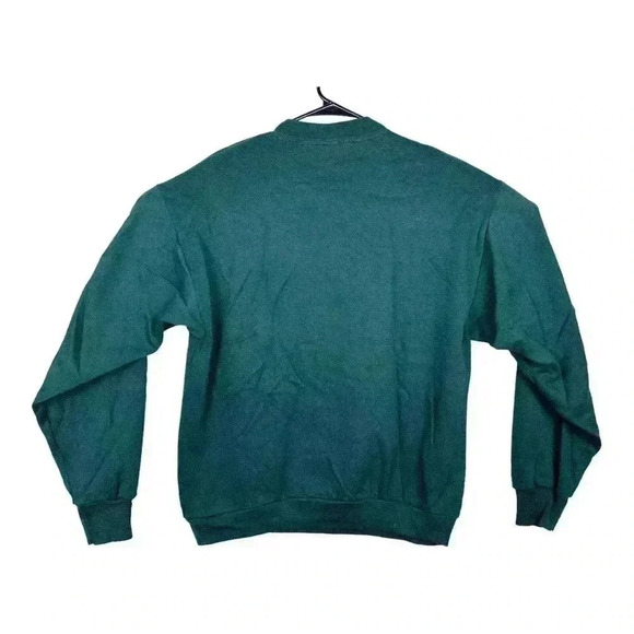 Vintage Christmas Looney Tunes Bugs Bunny Crewneck Size Medium Green 1994 Warner - Picture 8 of 12